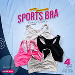 Premium Ladies Sports Bra - 100% Cotton (4pcs Assorted)