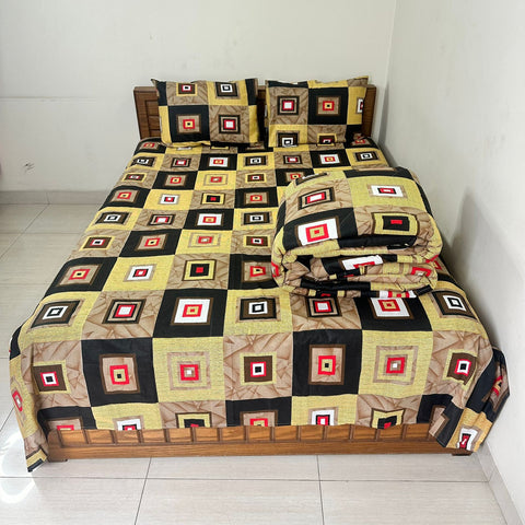 Cotton Comforter Bedsheet Combo (LBB-054)