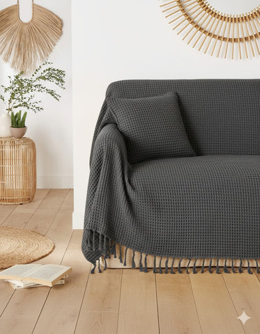 Nedo Fringed Throw-63