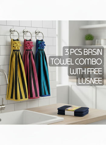 BASIN TOWEL 3 PIECES COMBO