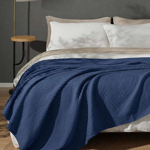 King Size Organic Waffle Blanket 100% Cotton (BLANKET-9K)