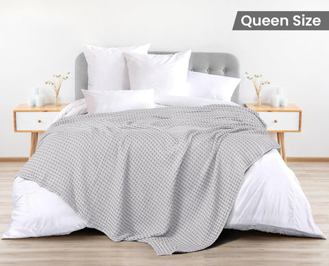 King Size Organic Waffle Blanket 100% Cotton (BLANKET-7K)