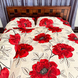 100% Cotton Cream Colour Bedsheet (FZK426)