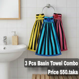 3 Pcs Basin Towel
