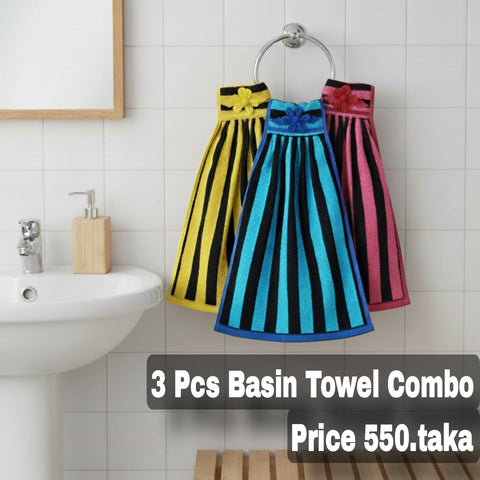 3 Pcs Basin Towel