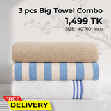 3 pcs Big Towel Combo