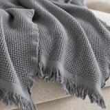 Queen Size Organic Waffle Blanket 100% Cotton (BLANKET-46Q)