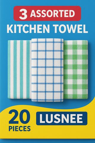 ASSORTED KITCHEN TOWELS WITH LUSNEE COMBO