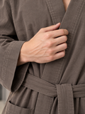 Luxury Cotton Linen Blend Bathrobe (Design-69)