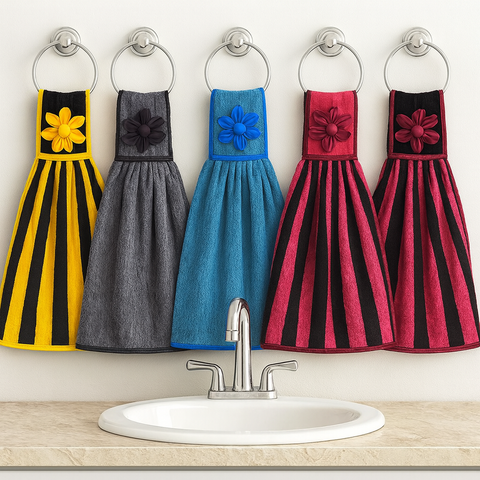 5 PCS ASSORTED BASIN TOWEL COMBO