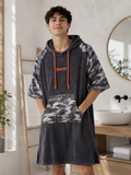Luxury Half Sleeve Hooded Robe Towel (Design-02)