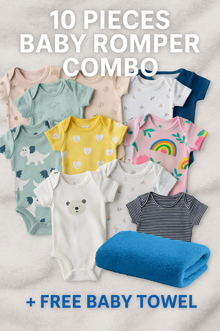 10 pcs Baby Romper with free Towel