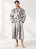 Luxury Cotton Linen Blend Bathrobe (Design-68)