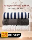 3 pcs Big Towel Combo