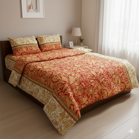 Cotton Comforter Bedsheet Combo (LBB-053)