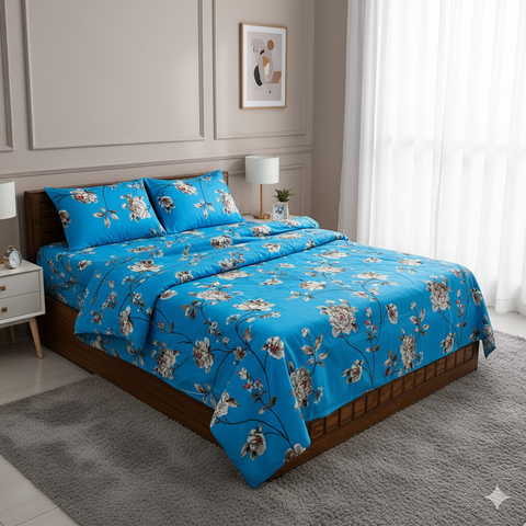 Cotton Comforter Bedsheet Combo (LBB-049)