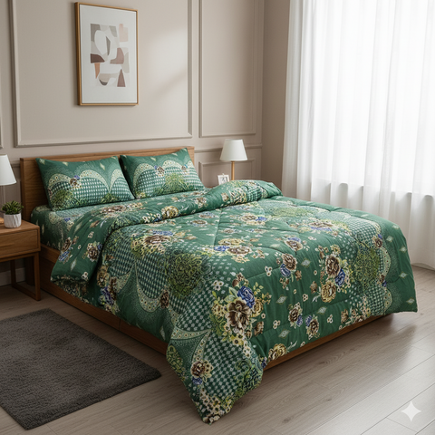 Cotton Comforter Bedsheet Combo (LBB-047)