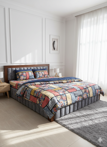 Cotton Comforter Bedsheet Combo (LBB-055)