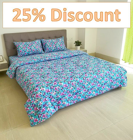 (25% Discount) Comforter + Bedsheet LBB-041