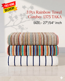 3 Pcs Rainbow Towel Combo