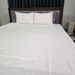 100% 3pcs Cotton Bedsheet (FZK-White)