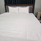 100% 3pcs Cotton Bedsheet (FZK-White)