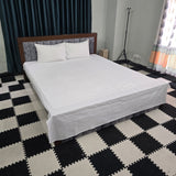 100% 3pcs Cotton Bedsheet (FZK-White)