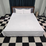 100% 3pcs Cotton Bedsheet (FZK-White)