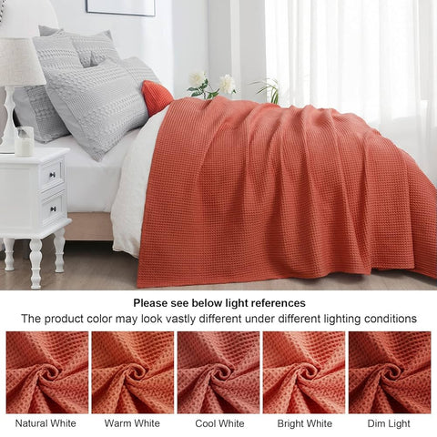 King Size Organic Waffle Blanket 100% Cotton (BLANKET-5K)