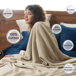King Size Organic Waffle Blanket 100% Cotton (BLANKET-7K)