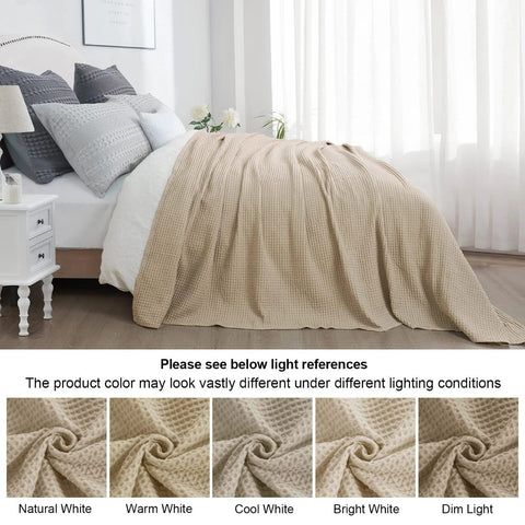 King Size Organic Waffle Blanket 100% Cotton (BLANKET-7K)