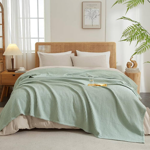 King Size Organic Waffle Blanket 100% Cotton (BLANKET-8K)