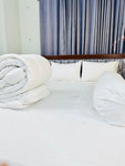 Comforter Bedsheet Set 100% Cotton (FZK-White)