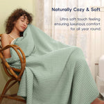 King Size Organic Waffle Blanket 100% Cotton (BLANKET-8K)