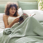 King Size Organic Waffle Blanket 100% Cotton (BLANKET-8K)