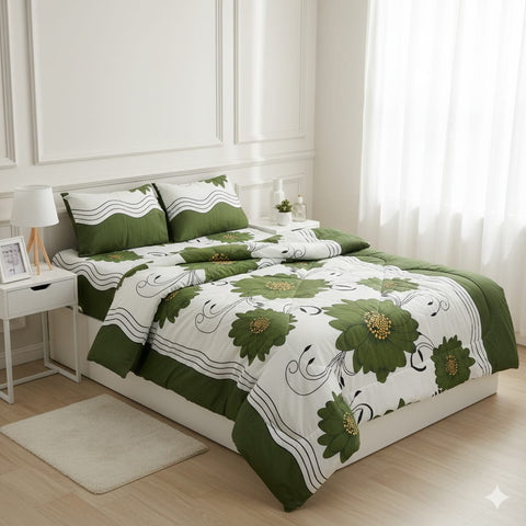 Cotton Comforter Bedsheet Combo (LBB-052)