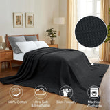 King Size Organic Waffle Blanket 100% Cotton (BLANKET-45K)
