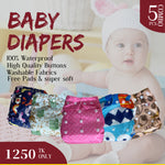 5 Pcs  Printed Baby Diaper