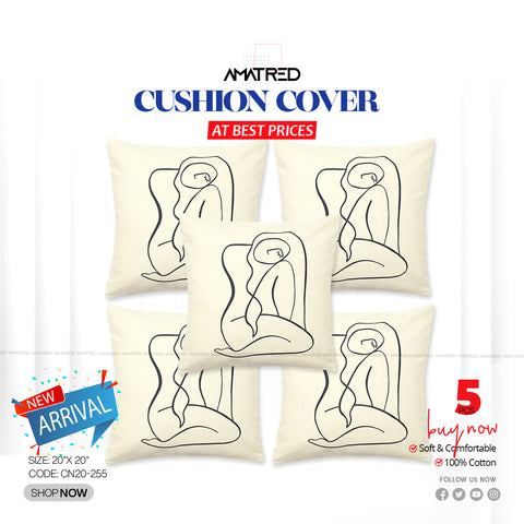 5 Pcs Amatred Cushion Cover 20"x20" (CN20_255)
